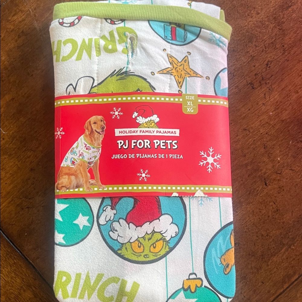 Holiday Family Pajamas Grinch Dog Pajamas - Green